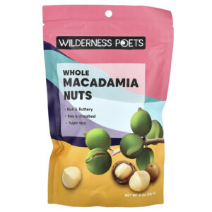 Wilderness Poets Macadâmias Inteiras Sem Sal 226 g (8 oz)
