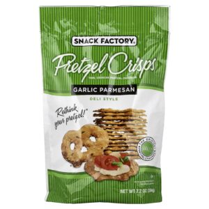 Snack Factory Batatas fritas de Pretzel Alho e Parmesão Estilo Deli 204 g (72 oz)