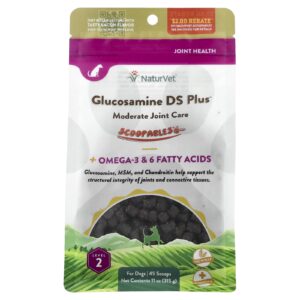 NaturVet Scoopables Glucosamine DS Plus™ Tratamento Moderado para as Articulações Para Cães Bacon 315 g (11 oz)