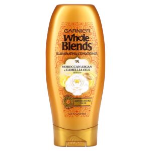 Garnier Whole Blends Condicionador iluminador Extratos dos óleo de argan marroquino e camélia 370 ml