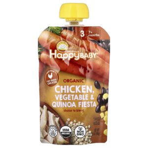 Happy Family Organics Happy Baby® Frango Orgânico Mais de 7 Meses Fiesta de Vegetais e Quinoa 99 g (35 oz)