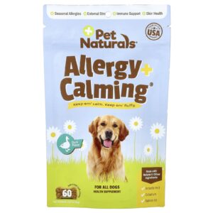 Pet Naturals Allergy + Calming® Para Todos os Cães Pato 60 Cápsulas Mastigáveis 90 g (317 oz)