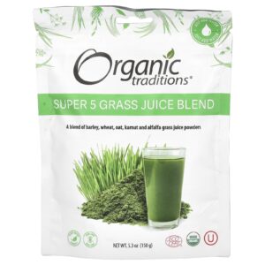 Organic Traditions Mistura de Suco de Grama Super 5 150 g (53 oz)