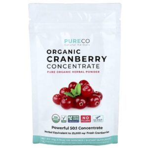 Pure Co. Cranberry Orgânico Concentrado 50 g (176 oz)