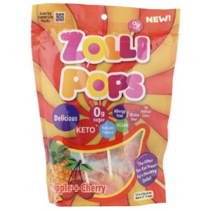 Zollipops The Clean Teeth Pops Cereja + Abacaxi Aprox. 23-25 Pops 52 oz