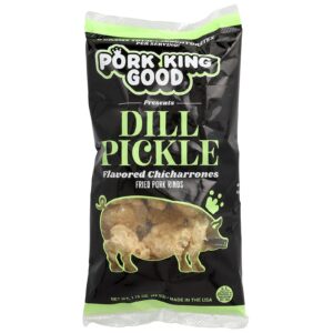 Pork King Good Chicharrones com Sabor Picles de Endro 495 g (175 oz)