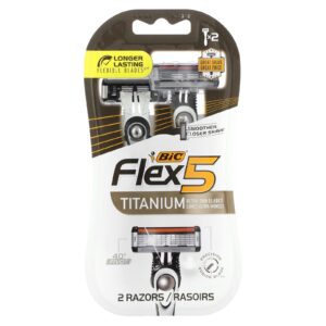BIC Flex 5 Aparelhos de Barbear Descartáveis para Homens 2 Unidades