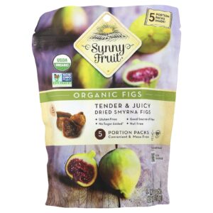 Sunny Fruit Figos Orgânicos Desidratados Embalagens com 5 Porções 50 g (176 oz) Cada