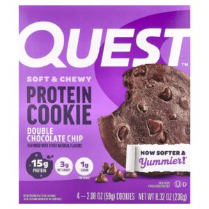Quest Nutrition Biscoito de Proteína Lascas de Chocolate Dobro Pacote com 4 59 g (208 oz) Cada