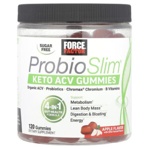 Force Factor ProbioSlim® Gomas Cetogênicas e de Vinagre de Maçã Maçã 120 Gomas