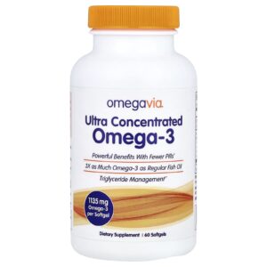 OmegaVia Ômega-3 Ultraconcentrado 1.135 mg 60 Cápsulas Softgel