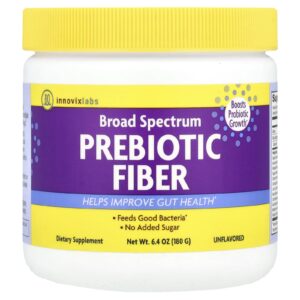 InnovixLabs Fibra Prebiótica de Espectro Amplo Sem Sabor 180 g (64 oz)