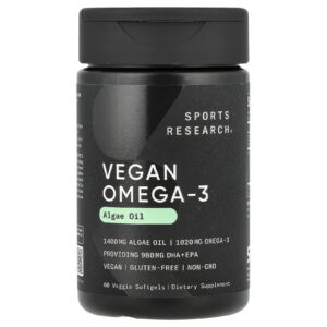 Sports Research Ômega-3 Vegana 60 Cápsulas Softgel Vegetais