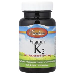 Carlson Vitamina K2 45 mcg 90 Cápsulas Softgel