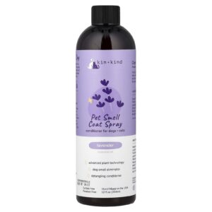 Kin+Kind Condicionador em Spray para Cheiro de Animais de Estimação Para Cães + Gatos Lavanda 354 ml (12 fl oz)