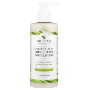 Tree To Tub Loção Corporal Hidratante com Manteiga de Karité Coco e Capim-limão 250 ml (85 fl oz)