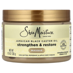 SheaMoisture Óleo de Rícino Preto Jamaicano Máscara de Fortalecimento e Restauração 326 g (115 oz)