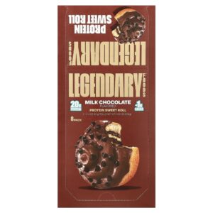Legendary Foods Rolinho Doce de Proteína Chocolate ao Leite Pacote com 8 Unidades 67 g (24 oz) Cada