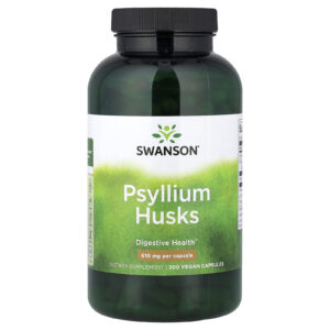 Swanson Cascas de Psílio 610 mg 300 Cápsulas Veganas