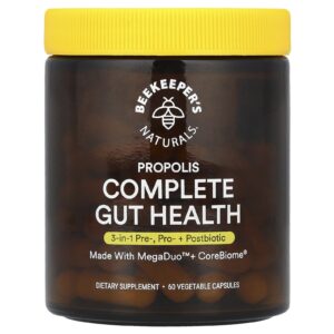 Beekeepers Naturals Própolis Saúde Intestinal Completa 60 Cápsulas Vegetais