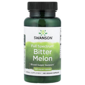 Swanson Melão Amargo Full Spectrum® 500 mg 60 Cápsulas Veganas