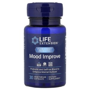 Life Extension Probiótico FLORASSIST® Melhora o Humor 30 Cápsulas Vegetarianas