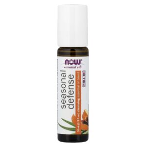 NOW Foods Óleos Essenciais Roll-On Proteção Sazonal 10 ml (1/3 fl oz)