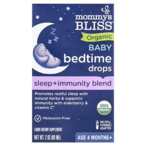 Mommys Bliss Gotas Orgânicas para a Hora de Dormir para Bebês a partir dos 4 meses de idade 60 ml (2 fl oz)