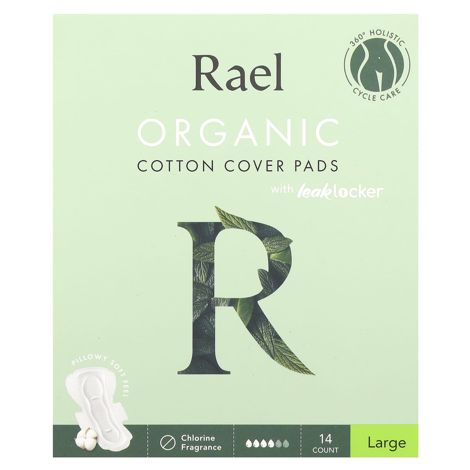 Rael Absorvente Orgânico de Algodão Grande 14 Unidades