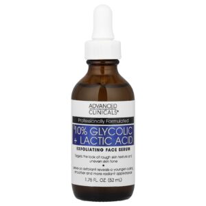 Advanced Clinicals Sérum 10% de Ácido Glicólico + Ácido Láctico 52 ml (175 fl oz)