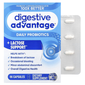 Schiff Digestive Advantage® Probióticos Diários + Suporte de Lactose 96 Cápsulas