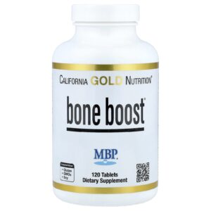 California Gold Nutrition Bone Boost® com Cálcio Magnésio Vitamina C e Potássio 120 Comprimidos