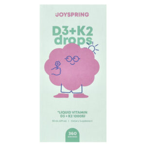 JoySpring D3 + K2 Drops 60 ml (2 fl oz)