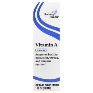 Seeking Health Gotas de Vitamina A 750 mcg (2.500 IU) 30 ml (1 fl oz)