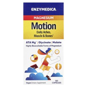 Enzymedica Magnesium Motion 120 Cápsulas (350 mg por Cápsula)