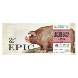 Epic Bar Barra de Bacon Não Curado + Carne de Porco 15 oz (43 g)