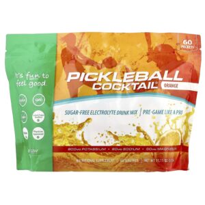 Jigsaw Health Pickleball Cocktail® Mistura para Bebida de Eletrólitos sem Açúcar Laranja 60 Pacotes 5 g Cada