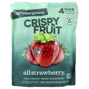 Crispy Green Fruta Crocante Morango Total 4 Embalagens 12 g (042 oz) Cada