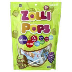 Zollipops The Clean Teeth Pops Maçã Verde Caramelo Aprox. 23-25 Pops 52 oz