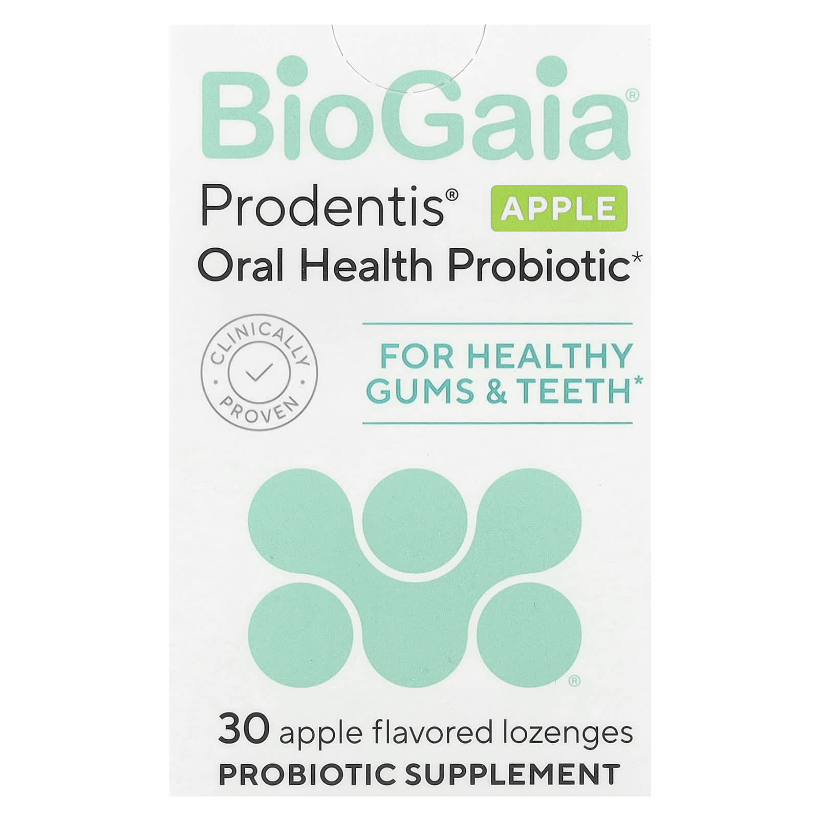 BioGaia Prodentis® Probiótico para a Saúde Bucal Maçã 30 Pastilhas