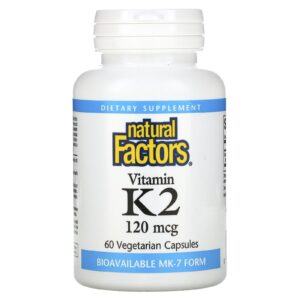 Natural Factors Vitamina K2 120 mcg 60 Cápsulas Vegetarianas