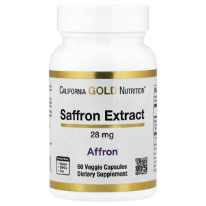 California Gold Nutrition Extrato de Açafrão com Affron® 28 mg 60 Cápsulas Vegetais