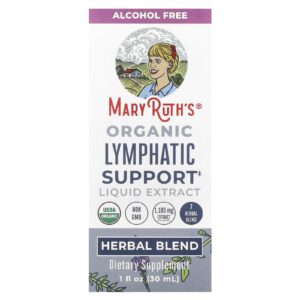 MaryRuths Extrato Líquido de Suporte Linfático Orgânico Sem Álcool 30 ml (1 fl oz)
