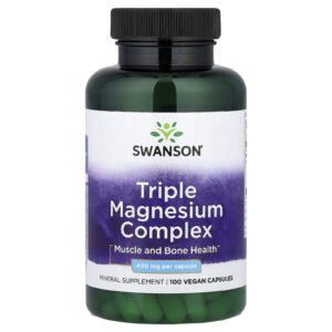 Swanson Complexo de Magnésio Triplo 400 mg 100 Cápsulas
