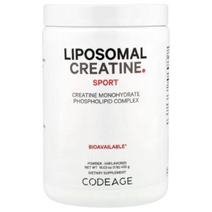 Codeage Sport Creatina Lipossomal em Pó Sem Sabor 455 g (1 lb)
