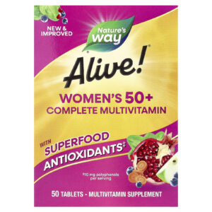Natures Way Multivitamínico Completo Alive!® para Mulheres Acima de 50 Anos 50 Comprimidos