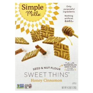 Simple Mills Farinha de Sementes e Nozes Sweet Thins® Mel e Canela 120 g (425 oz)