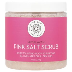 Pure Body Naturals Esfoliante de Sal Rosa do Himalaia 340 g (12 oz)
