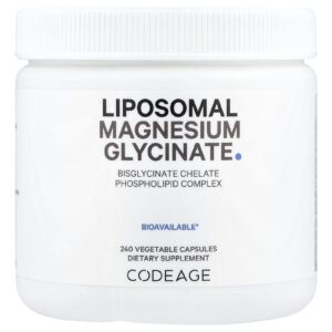 Codeage Glicinato de Magnésio Lipossomal 240 Cápsulas Vegetais