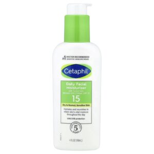 Cetaphil Hidratante Facial Diário com Protetor Solar FPS 15 Sem Perfume 118 ml (4 fl oz)